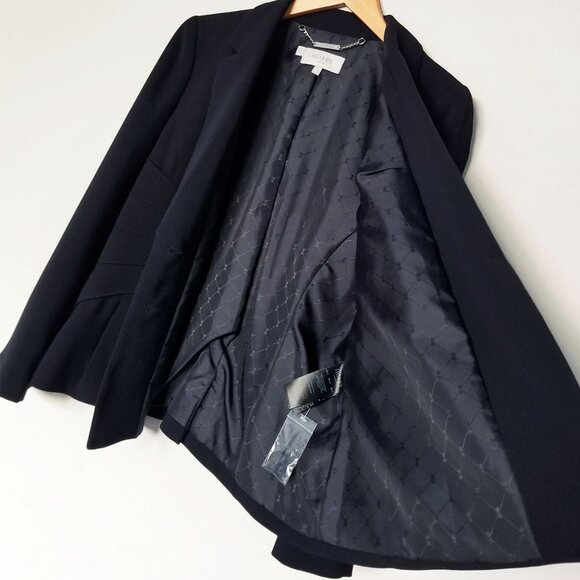 Hobbs London Single Breasted Two Button Darted Pintuck Pleats Blazer Jacket 10 - Picture 9 of 16